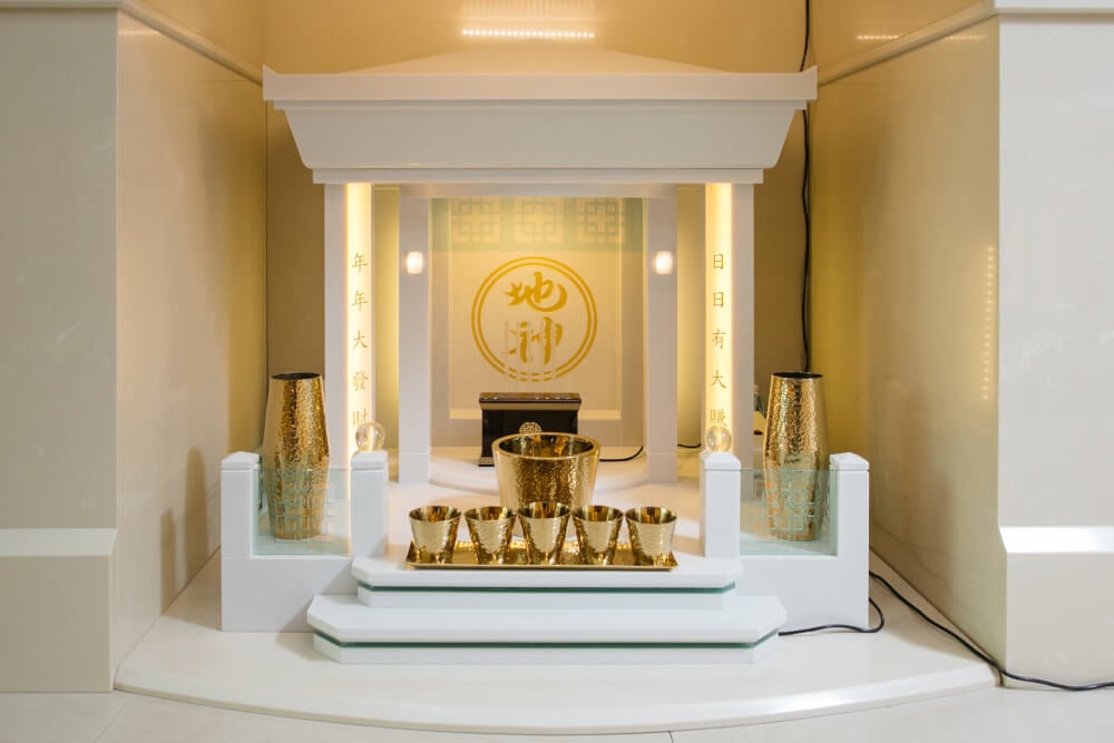 ชุดเครื่องไหว้ Aviva Spirit Modern Luxury Stainless 304 ชุบ Titanium บูชาสิ่งศักดิ์สิทธิ์ สี Gold ไซส์ S